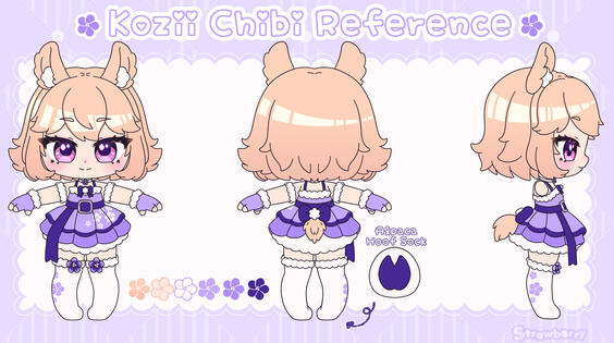 Kozii Chibi Reference Sheet