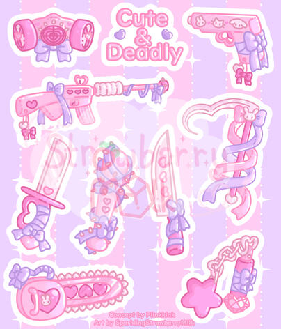 Cute &amp; Deadly Sticker Sheet